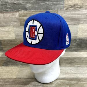Los Angelas Clippers SnapBack Hat Blue Red Mitchell & Ness Wool LA NBA Cap